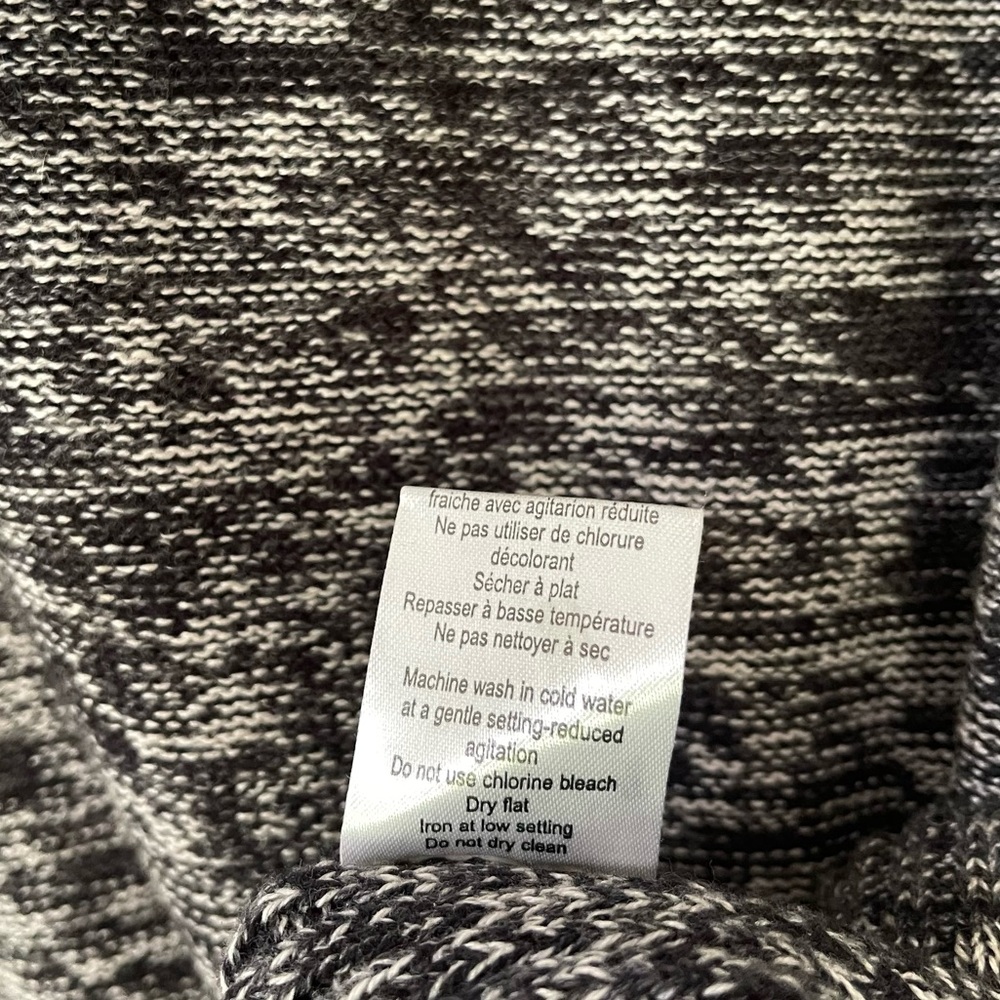 Projek Raw Cotton black grey white pepper marled pullover sweater Large - Picture 5 of 7
